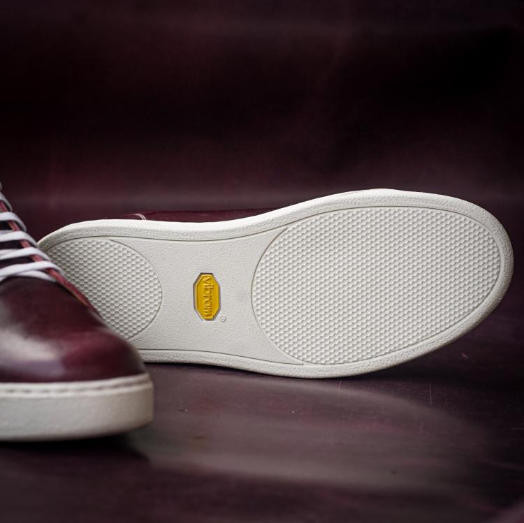 Songo High Top Rubber Sole Sneakers with Pull Up Leather